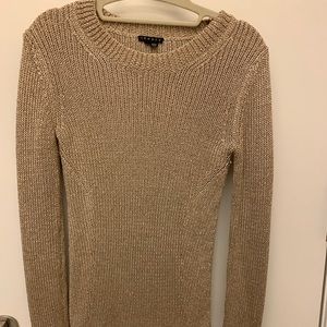 Theory Gold Metallic Sweater